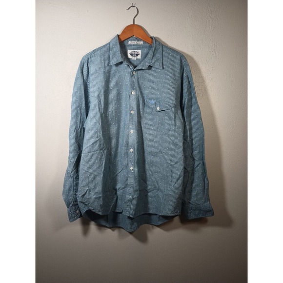 Vintage Dockers Men's Shirt Size XL Striped Button Down Long Sleeve Collared - Picture 3 of 12